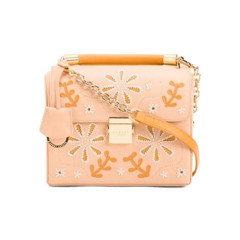 RADLEY LONDON Bag Stitch Street Small Leather Satchel Crossody Floral - Picture 6 of 16
